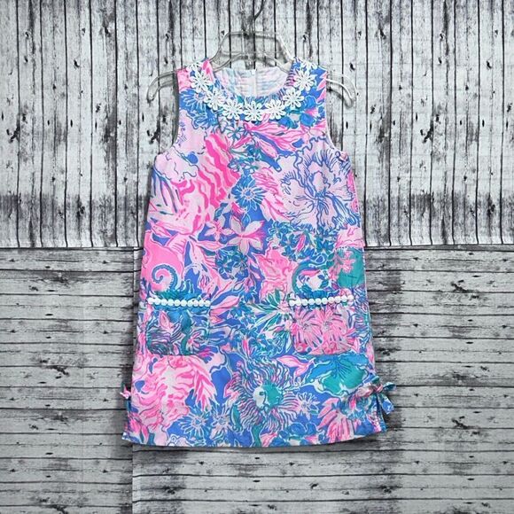 Lilly Pulitzer Little Lilly Classic Shift Dress Viva La Lilly - Picture 1 of 10
